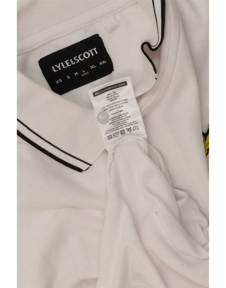 Ανδρικό πουκάμισο πόλο Lyle & Scott, μεγάλο λευκό βαμβακερό