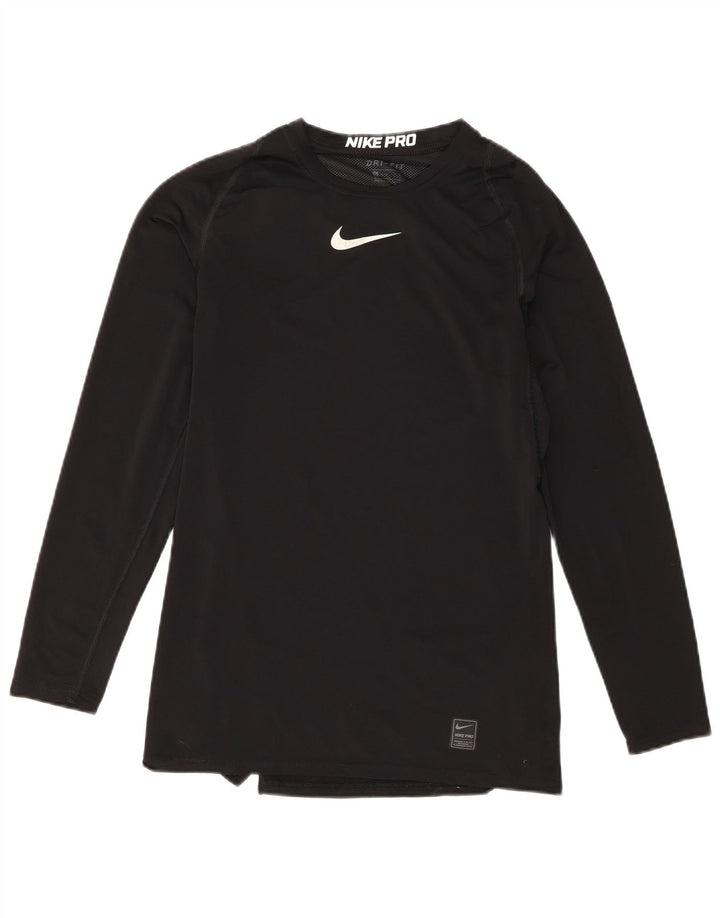 Γυναικείο Nike Dri Fit Μακρυμάνικο UK 14 Large μαύρο πολυεστέρας