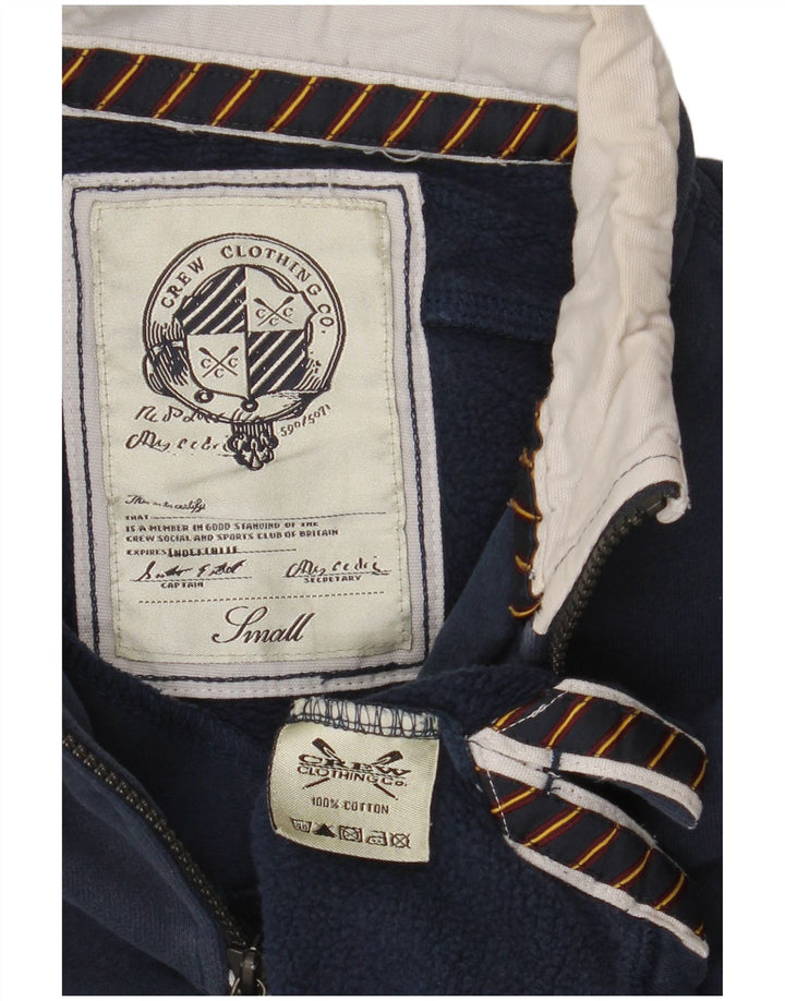 Ανδρικό φούτερ με φερμουάρ Crew Clothing, Jumper, Βαμβακερό, σε μπλε ναυτικό