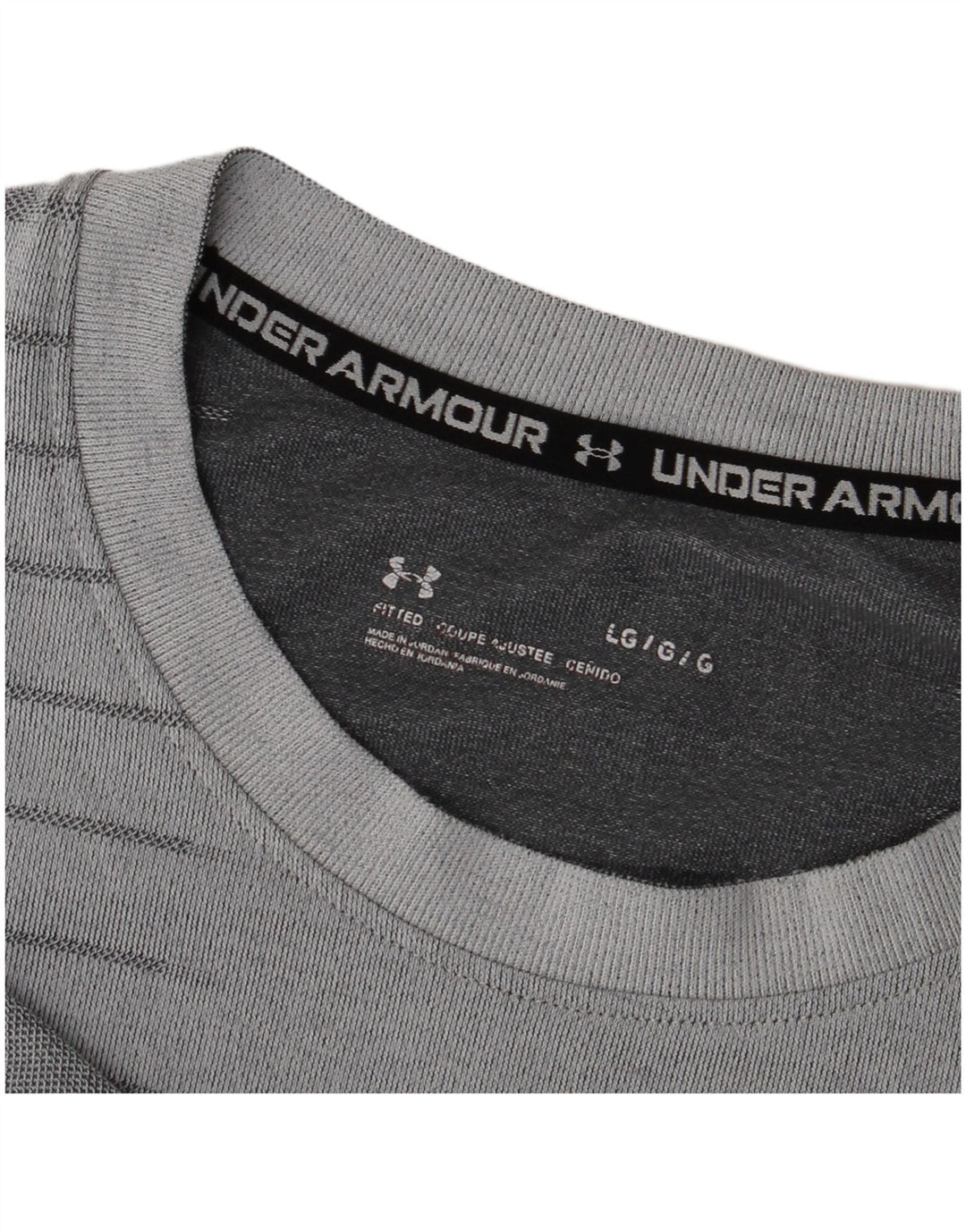 Under Armour Ανδρικό γραφικό T-Shirt Top μεγάλο γκρι ριγέ