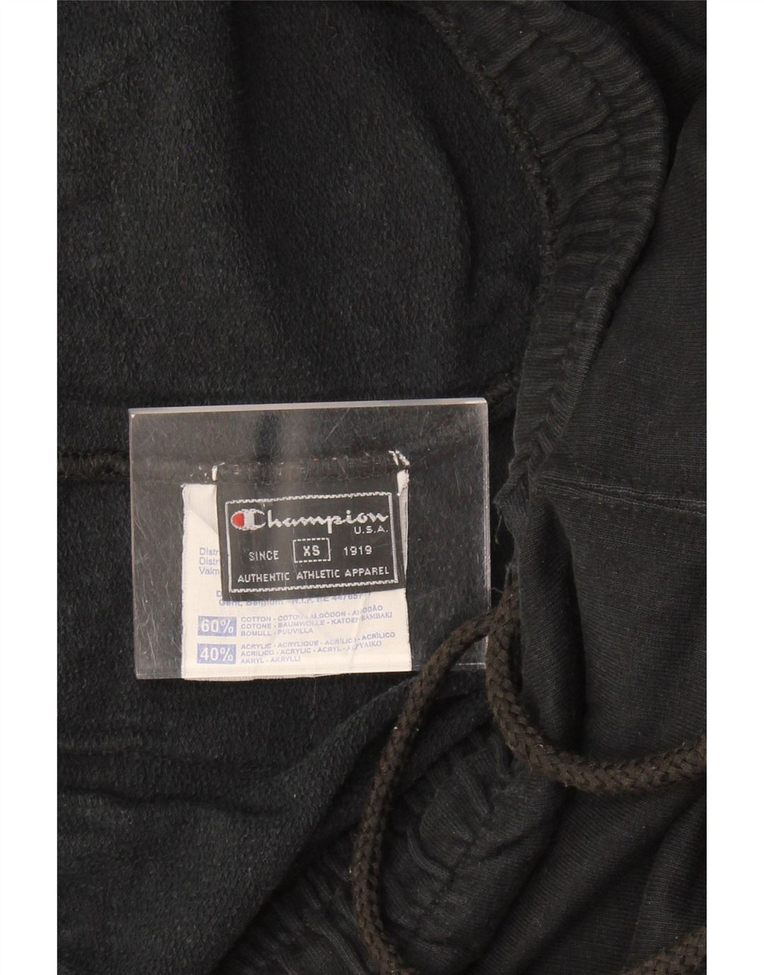 CHAMPION Mens Tracksuit Trousers XS Black Cotton