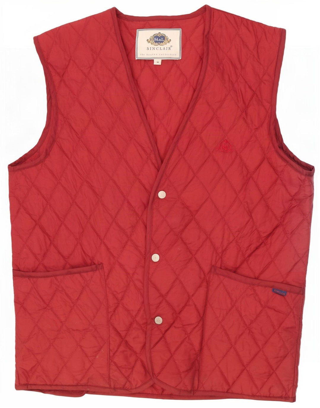 Ανδρικό καπιτονέ Gilet Sinclair UK 38 Medium Burgundy Nylon