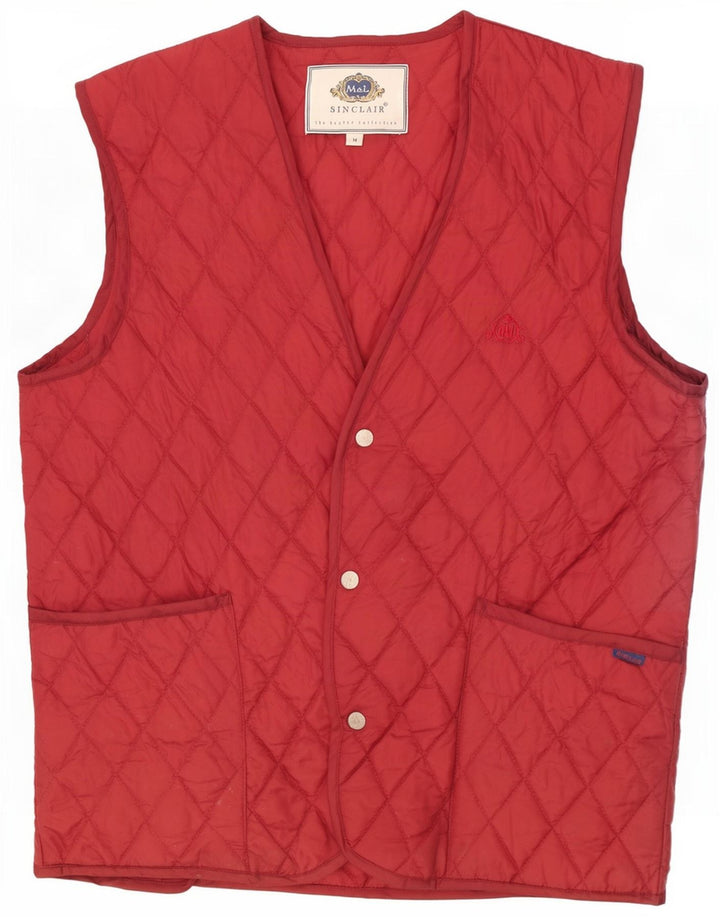 Ανδρικό καπιτονέ Gilet Sinclair UK 38 Medium Burgundy Nylon