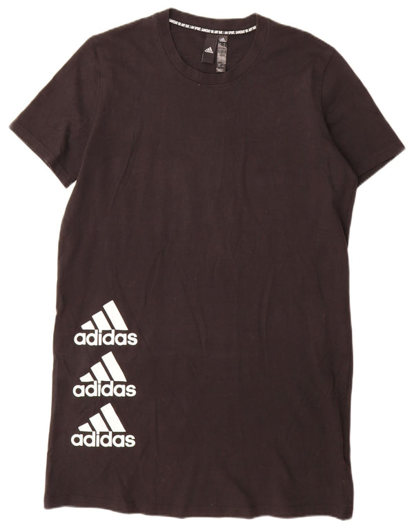 Adidas Γυναικείο T-Shirt Φόρεμα UK 12/14 μεσαίο μαύρο
