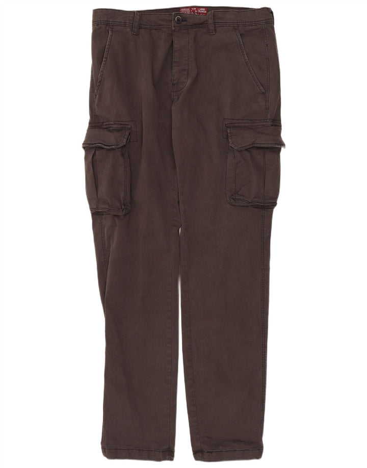 OVS Ανδρικό ίσιο παντελόνι Cargo IT 50 Large W34 L33 Γκρι βαμβακερό