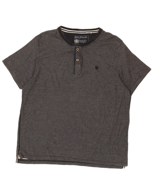 Ανδρικό T-Shirt Fat Face Top 2XL Γκρι ρίγες βαμβακερό