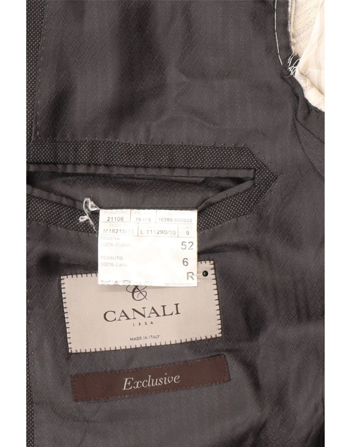 Canali Ανδρικό Μπουφάν Blazer με 2 Κουμπιά IT 52 XL Γκρι Μαλλί
