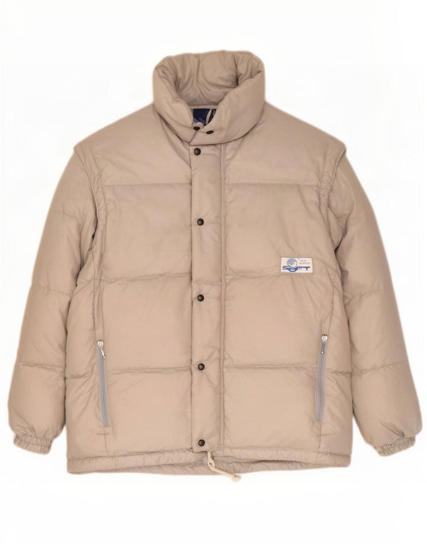 Ανδρικό Vintage Loose Fit padded Jacket UK 36 Small White Nylon