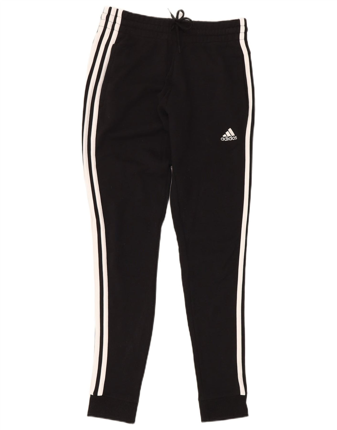 Γυναικεία αθλητική φόρμα ADIDAS Παντελόνι Joggers UK 4/6 XS Μαύρο βαμβακερό