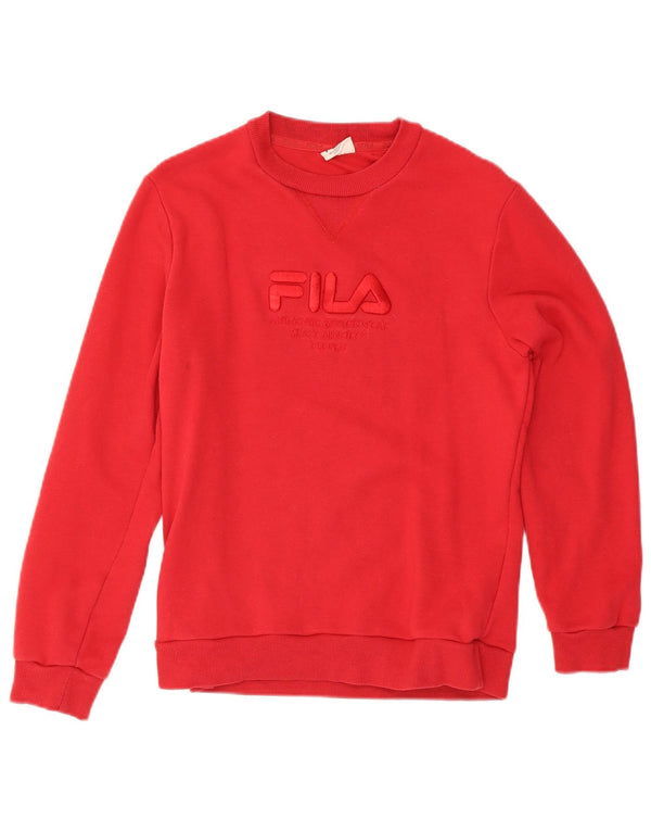 Fila Γυναικείο Φούτερ γραφικό Jumper UK 10 Small Red Cotton