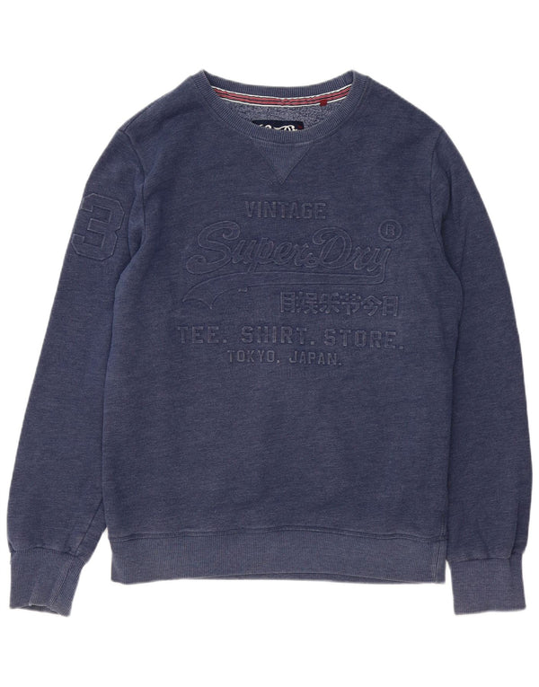 Ανδρικό γραφικό φούτερ Superdry Jumper XL Μπλε βαμβακερό