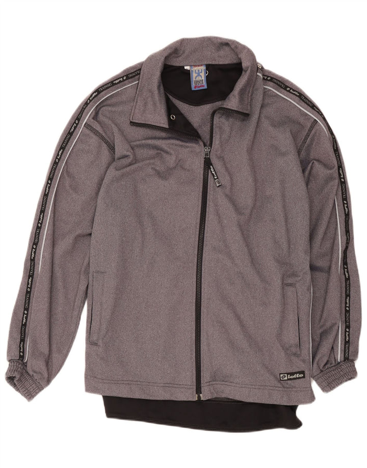 Ανδρική φόρμα γραφικών Lotto Top Jacket μεσαίου γκρι χρώματος πολυεστέρας