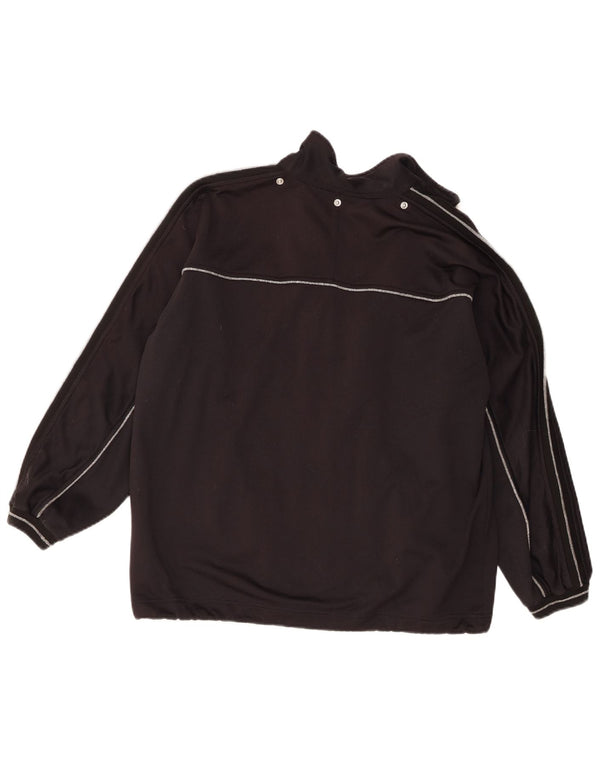 Champion Womens Oversized αθλητική φόρμα Top Jacket UK 10 Small Black Polyester
