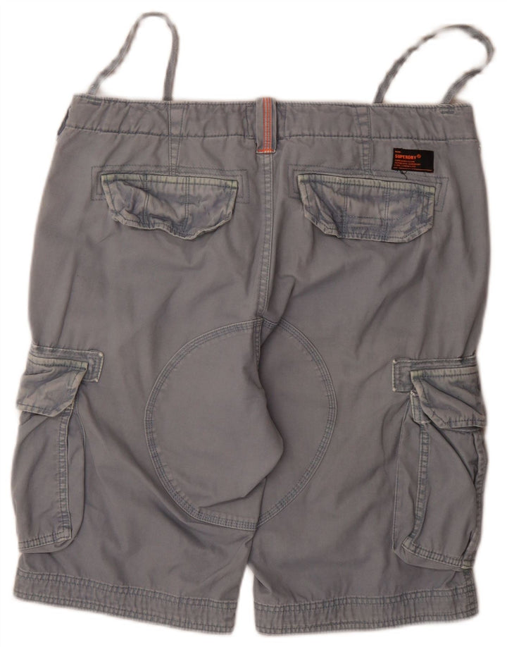 Ανδρικό σορτς Cargo Superdry W36 μεγάλο μπλε βαμβακερό