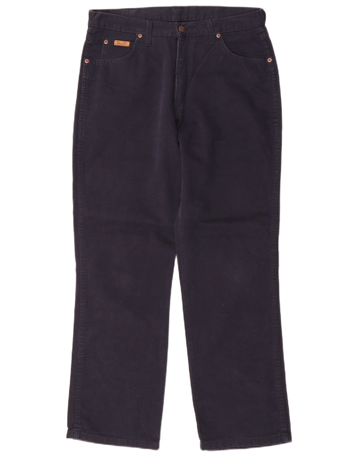 WRANGLER Ανδρικό Ohio ίσιο casual παντελόνι W34 L30 Navy Blue Cotton
