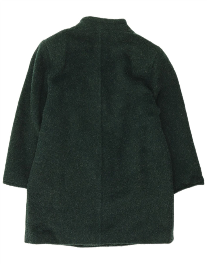 ELENA MIRO Γυναικείο παλτό με διπλό στήθος UK 14 Large Green Wool