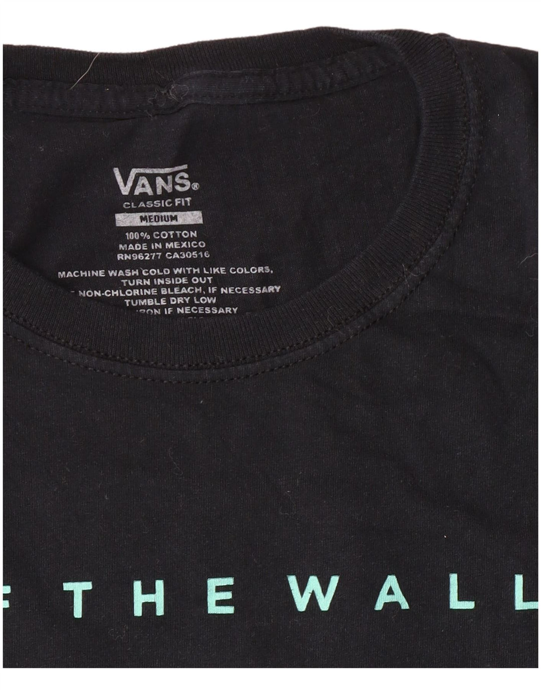 Ανδρικό γραφικό μπλουζάκι Vans Classic Fit Top Medium Black Cotton Classic