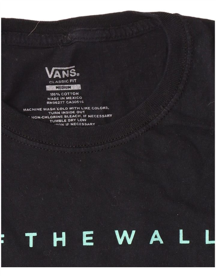Ανδρικό γραφικό μπλουζάκι Vans Classic Fit Top Medium Black Cotton Classic