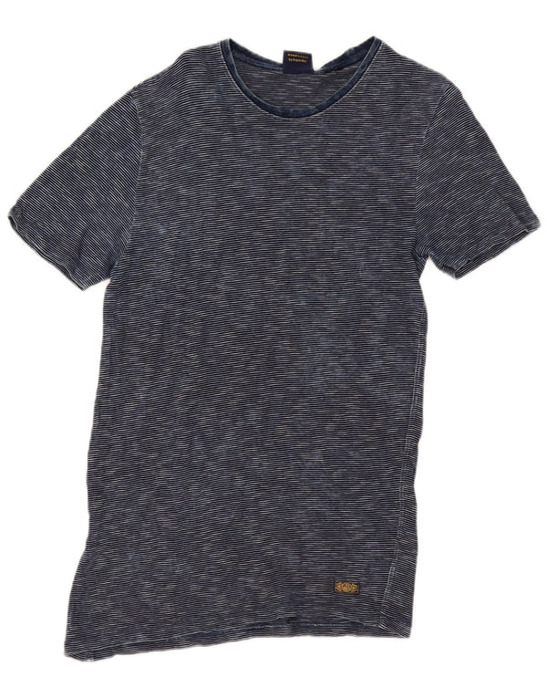 Ανδρικό T-Shirt Superdry Top Βαμβακερό με μεσαίο μπλε ναυτικό pinstripe
