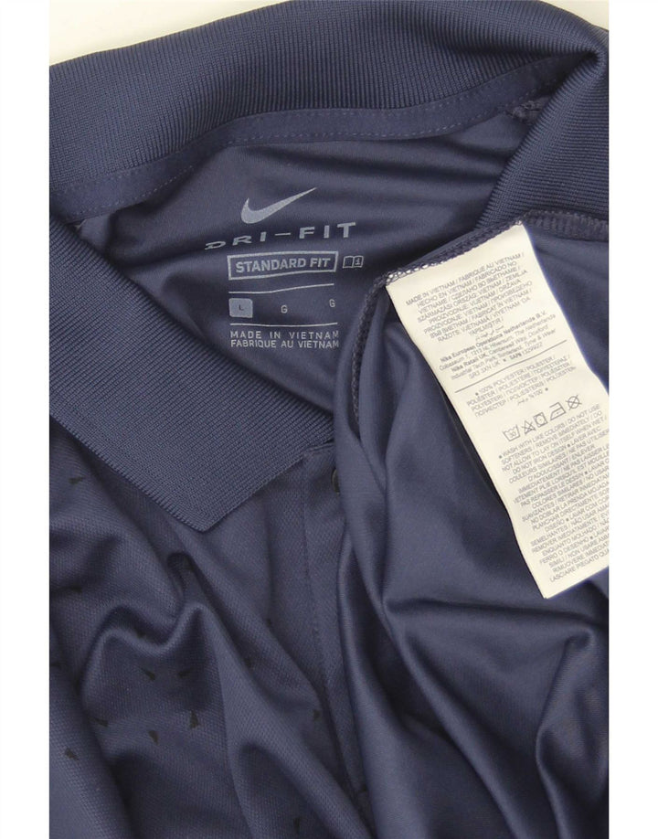 Ανδρικό μπλουζάκι Nike Dri Fit Standard Fit Polo Large Navy Blue Polyester