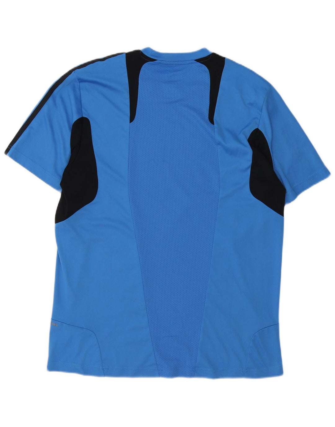 Ανδρικό T-Shirt Adidas Climacool Top Large Blue Colourblock Πολυεστέρας