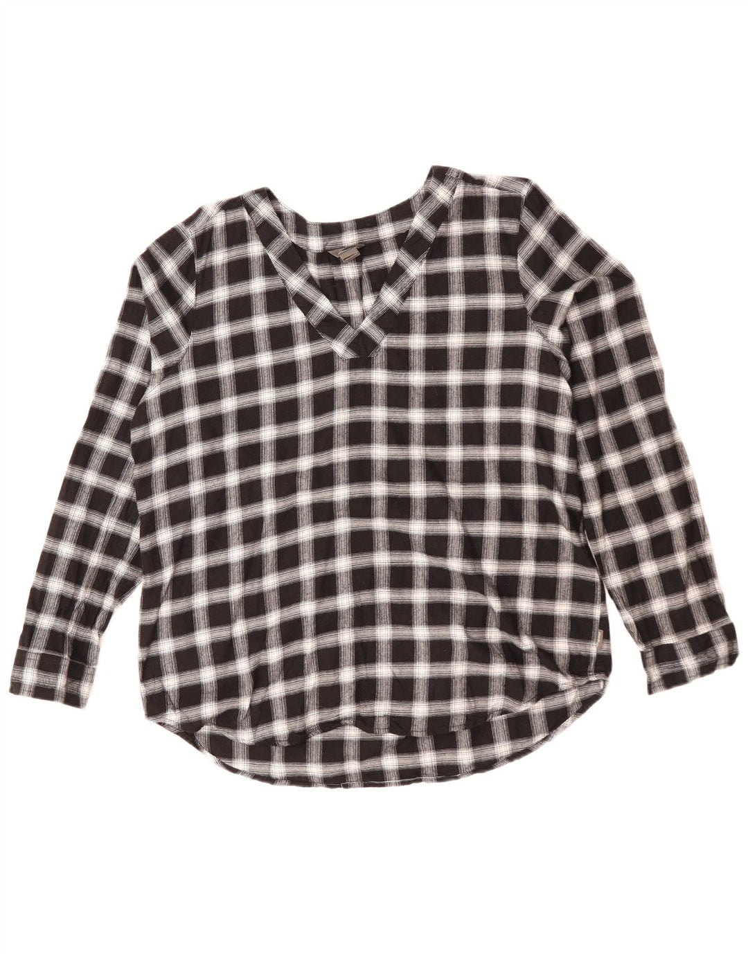 Eddie Bauer Γυναικείο πουλόβερ πουκάμισο UK 14 μεσαίο μαύρο βαμβακερό