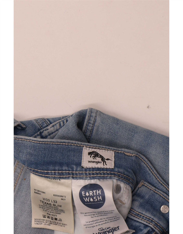 Wrangler Ανδρικό Texas Slim Jeans W33 L32 Μπλε βαμβακερό