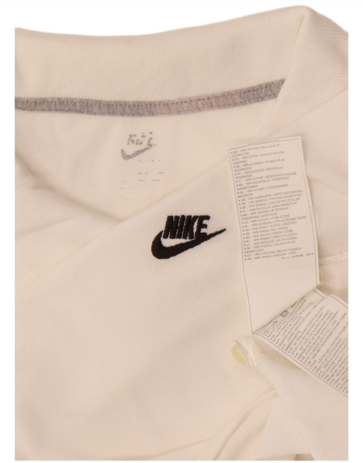 Ανδρικό μπλουζάκι πόλο Nike XL λευκό βαμβακερό