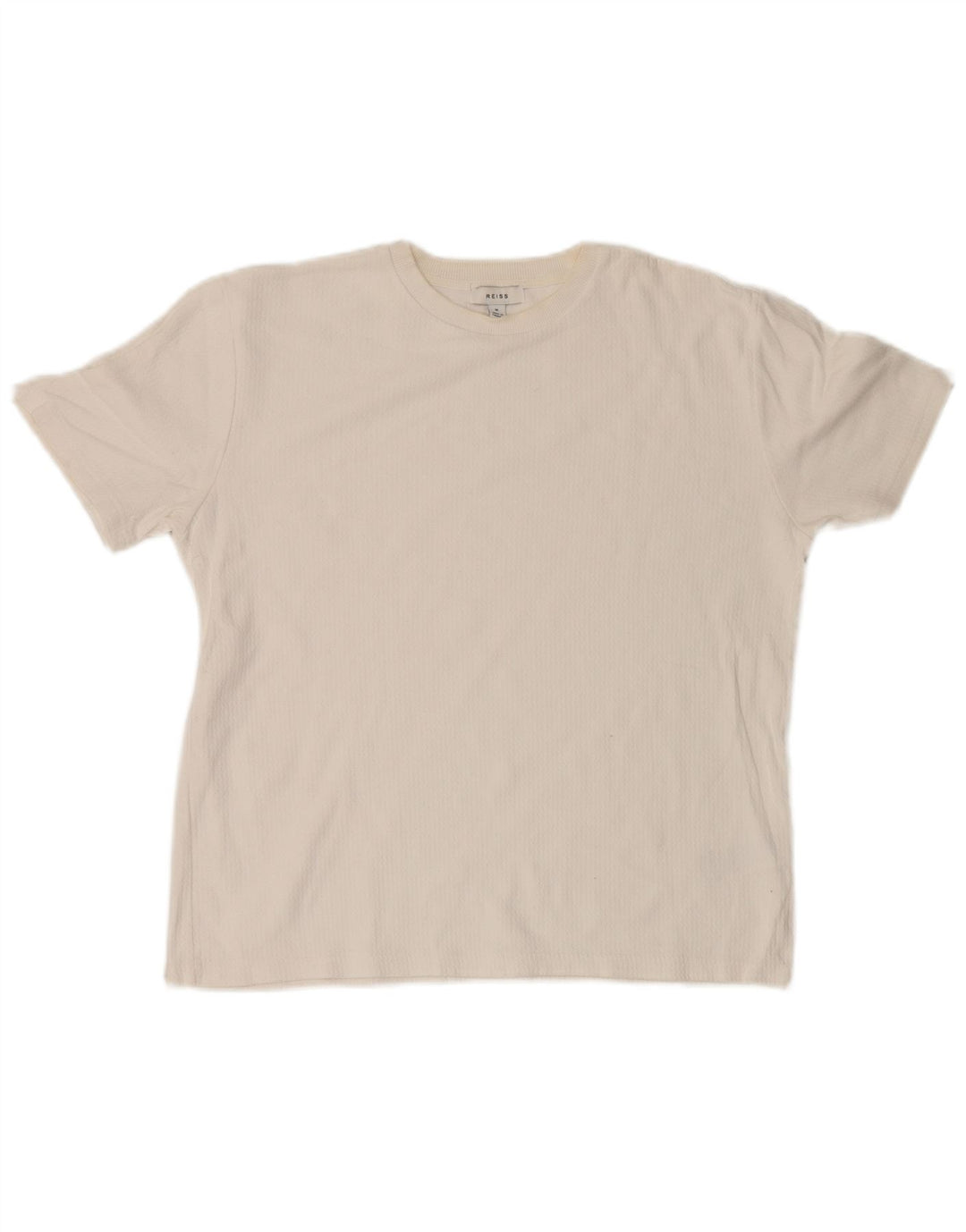 Ανδρικό T-Shirt Reiss Top από μεσαίο λευκό βαμβακερό
