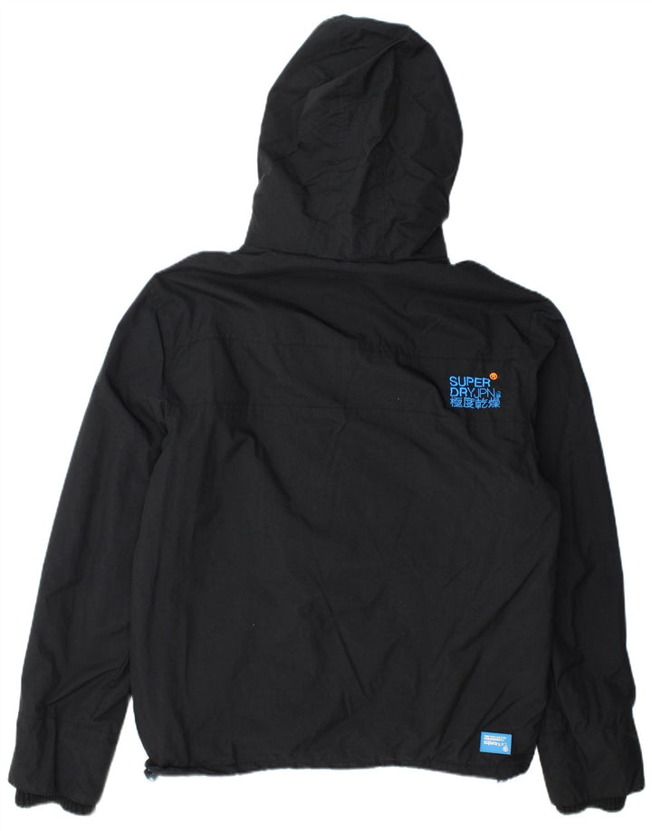Superdry Γυναικείο τζάκετ αντιανεμικό γραφικό UK 16 μεγάλο μαύρο