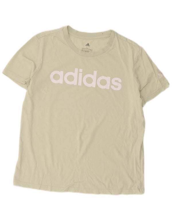 Γυναικείο γραφικό T-Shirt Adidas Top UK 16/18 Large Green