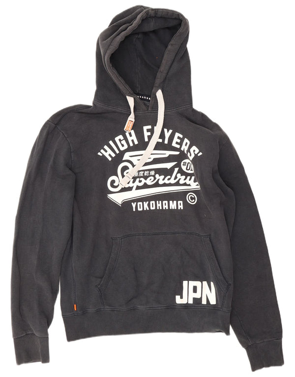 Superdry Ανδρικό γραφικό κουκούλα Jumper XL Navy Blue Cotton