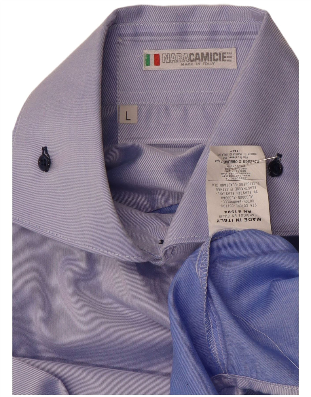 NARACAMICIE Ανδρικό πουκάμισο μεγάλο μωβ βαμβακερό