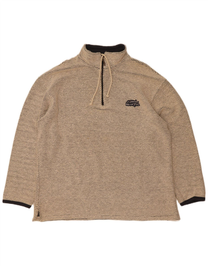 Ανδρικό φούτερ Weird Fish με φερμουάρ Jumper XL Μπεζ βαμβακερό
