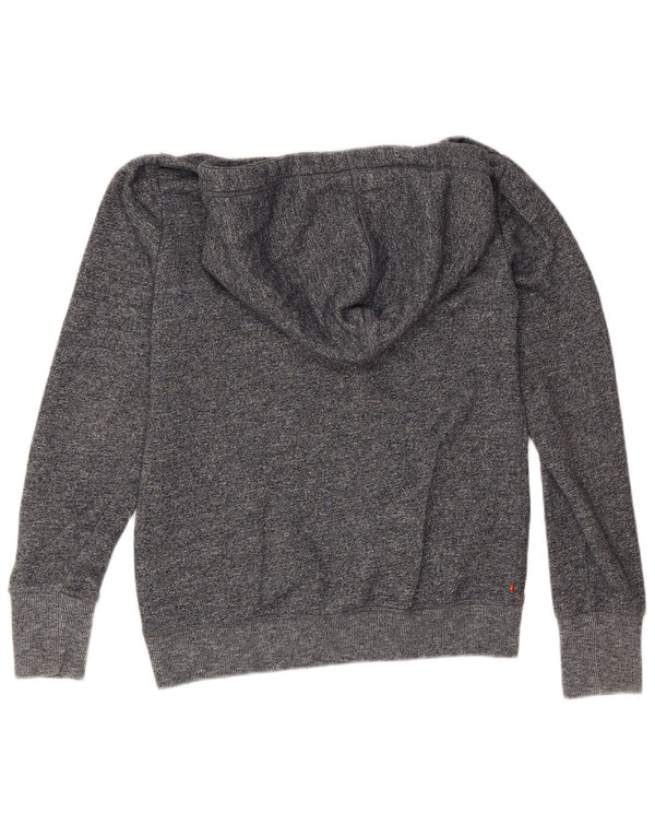 Superdry γυναικείο γραφικό μπλουζάκι με κουκούλα UK 12 Βαμβακερό μεσαίο μπλε ναυτικό