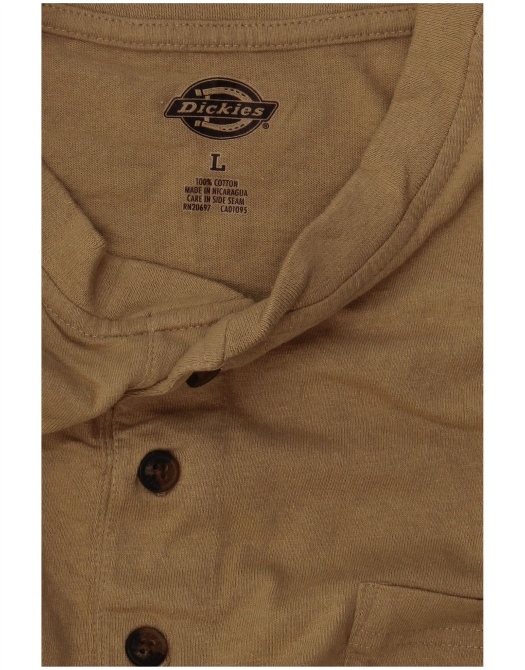 Ανδρικό T-Shirt Dickies Top Large Beige Βαμβακερό