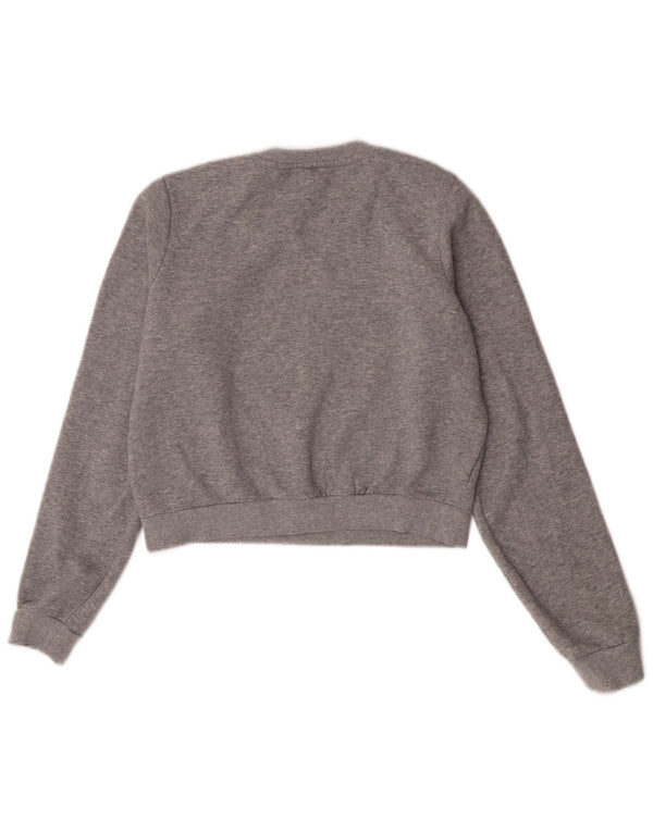 Γυναικείο γραφικό φούτερ Guess Crop Jumper UK 14 Medium Grey Colourblock