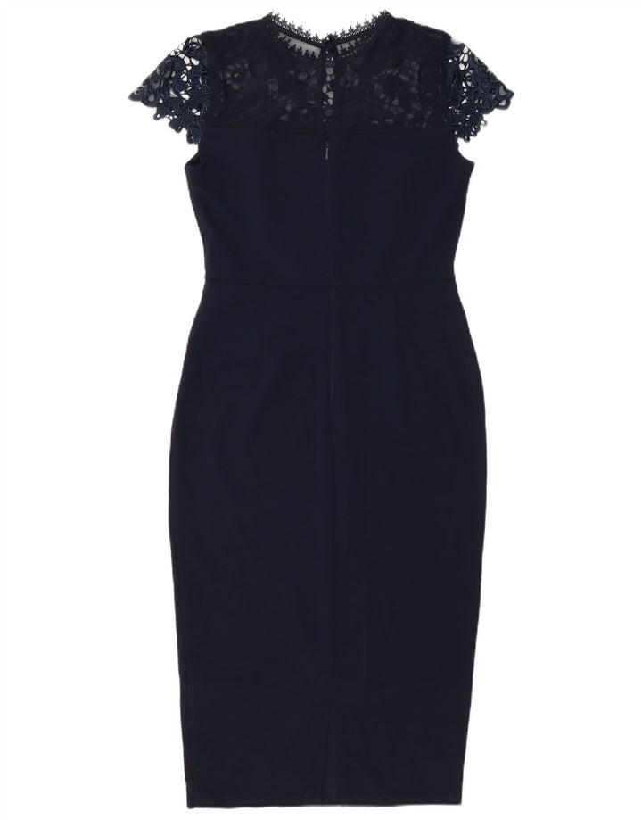 Lipsy Γυναικείο Bodycon Φόρεμα UK 10 Small Navy Blue Polyester