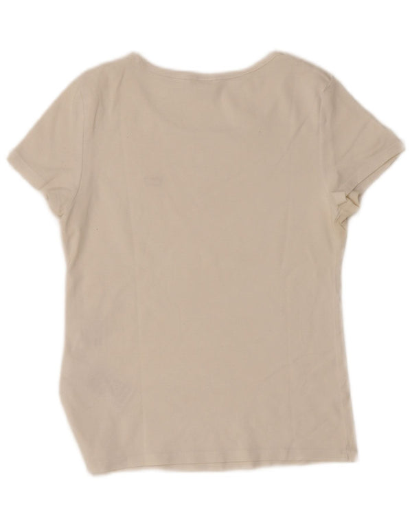 Γυναικείο T-Shirt Levi's Top UK 12 μεσαίο λευκό βαμβακερό