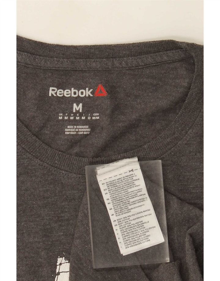 Ανδρικό γραφικό T-Shirt Reebok Top Medium Grey Polyester