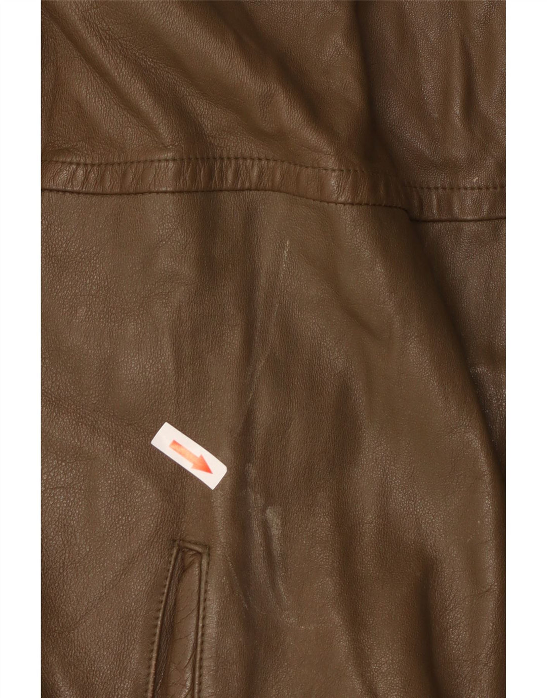 Vintage Ανδρικό Δερμάτινο Μπουφάν UK 40 Large Khaki Leather