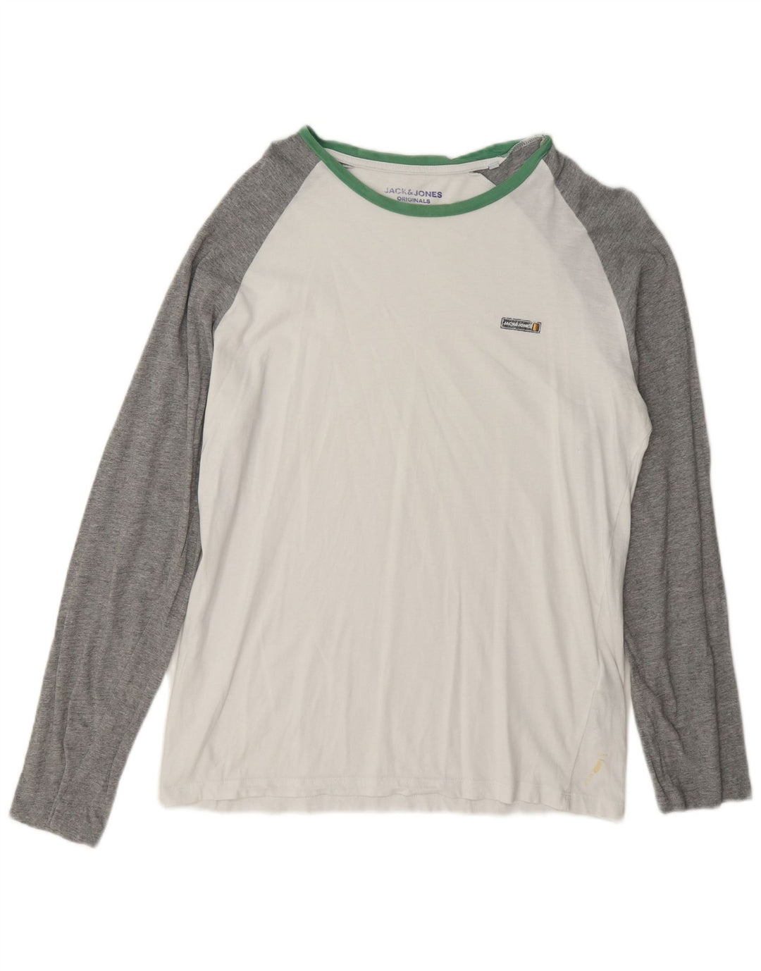 Jack & Jones Ανδρικό μπλουζάκι με κανονική εφαρμογή, μακρυμάνικο μεγάλο λευκό χρώμα