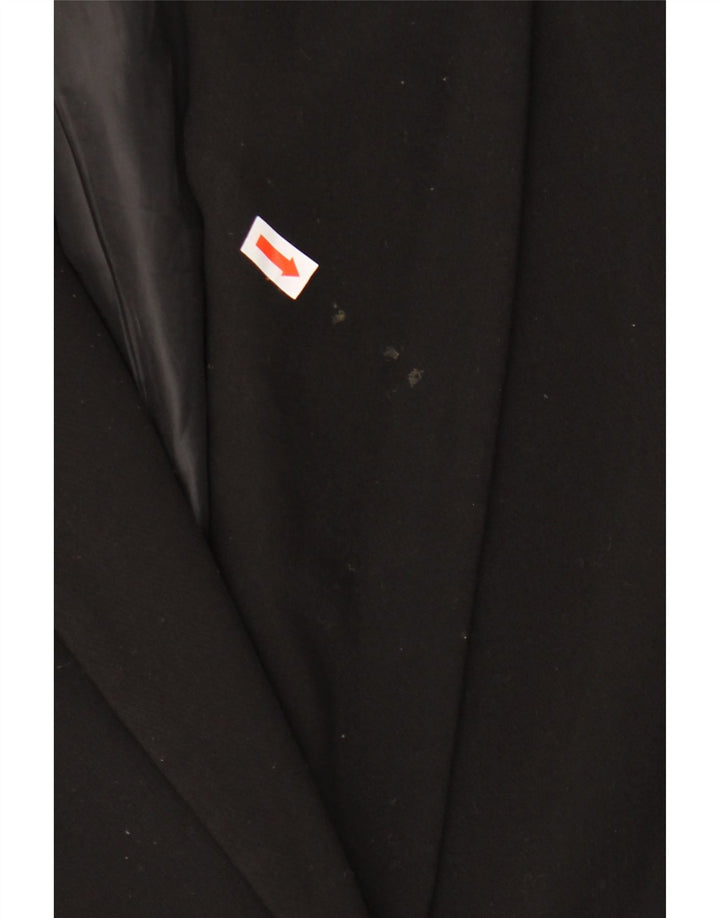 ZARA Γυναικείο Μπλέιζερ Διπλό Μπουφάν UK 10 Small Black Polyester