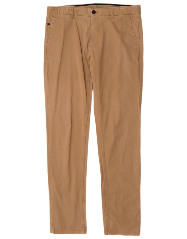 Zara Ανδρικό Slim παντελόνι Chino EU 44 Large W34 L33 Beige βαμβακερό