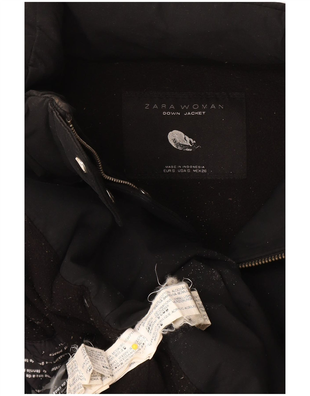 Zara Γυναικείο Μπουφάν UK 10 Μικρό Μαύρο Βαμβακερό