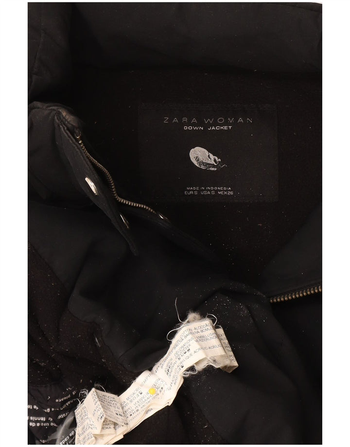 Zara Γυναικείο Μπουφάν UK 10 Μικρό Μαύρο Βαμβακερό
