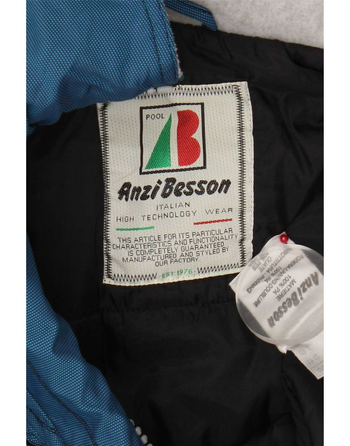 Anzi Besson Γυναικείο Μπουφάν Anorak με κουκούλα IT 42 Medium Blue Colourblock