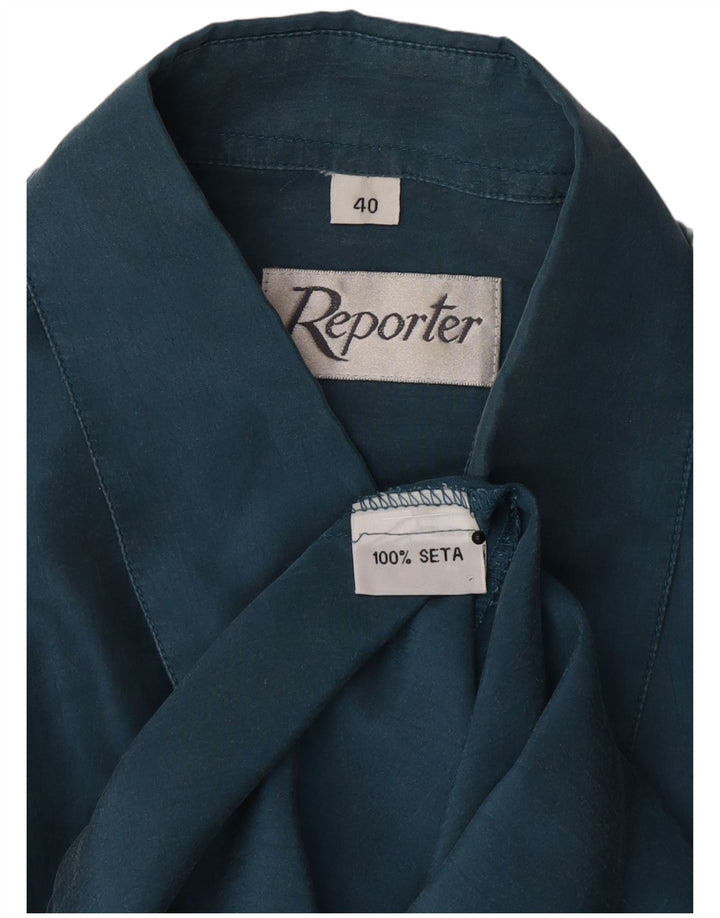 Ανδρικό πουκάμισο Reporter Μέγεθος 40 Medium Navy Blue Silk