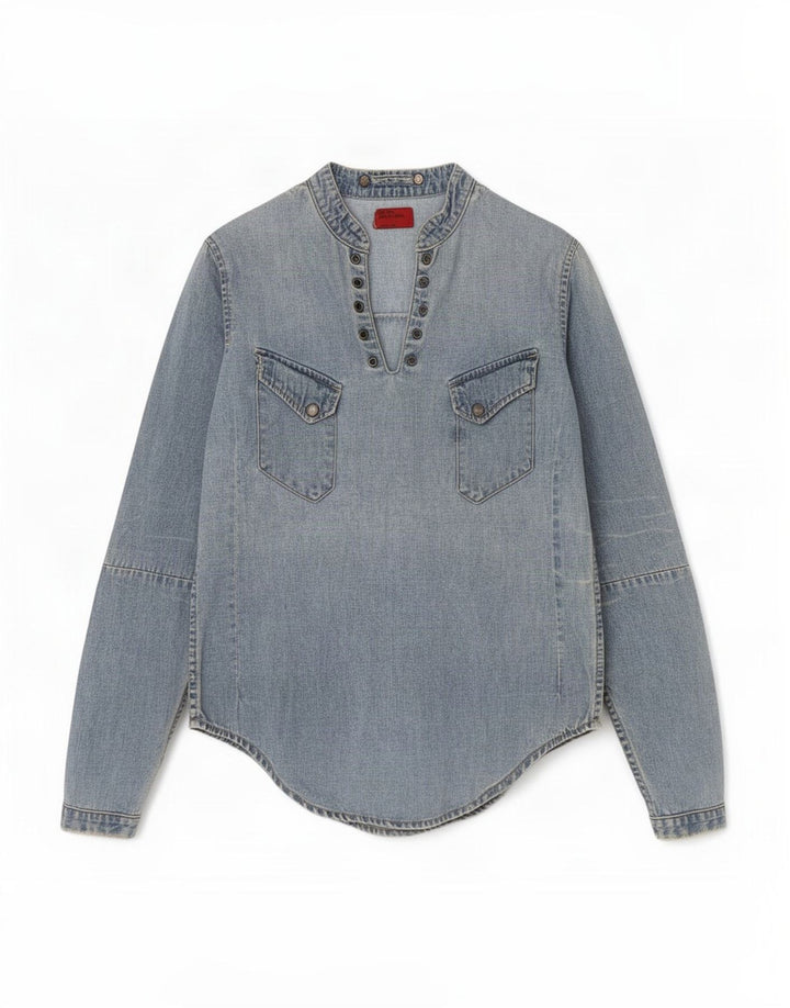 Γυναικείο πουλόβερ τζιν μπλουζάκι Levi's UK 6 XS Μπλε βαμβακερό