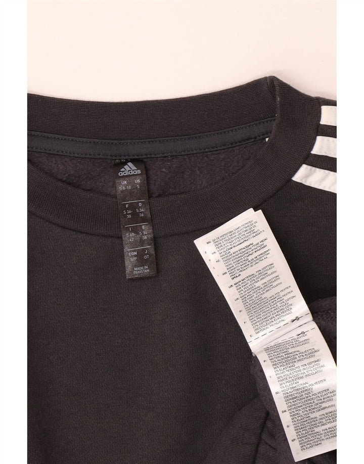 Γυναικεία φούτερ ADIDAS Crop Oversized Jumper UK 8/10 Small Grey Cotton